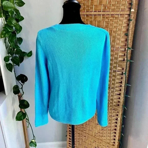 Lilly Pulitzer Blue Knit Sweater 100% Cotton in Blue - Picture 6 of 9